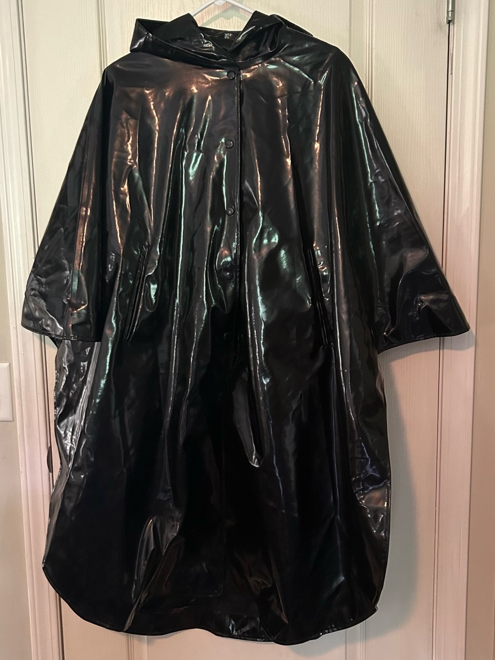 Stutterheim Concert Print Opal Black Hooded Rain Poncho